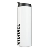 Moderner Minimalistischer Personalisierter Name Thermosbecher (Nach rechts gedreht)