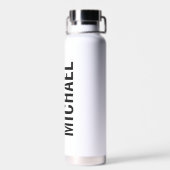 Moderner Minimalistischer Personalisierter Name Trinkflasche (Rückseite)