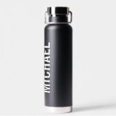 Moderner Minimalistischer Personalisierter Name Trinkflasche (Rückseite)