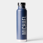 Moderner Minimalistischer Personalisierter Name Trinkflasche (Links)