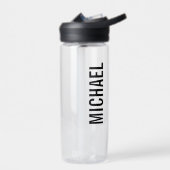 Moderner Minimalistischer Personalisierter Name Trinkflasche (Links)