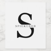 Moderner Minimalistischer Personalisierter Name Weinetikett (Einzelnes Label)