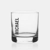Moderner Minimalistischer Personalisierter Name Whiskyglas (Vorderseite)