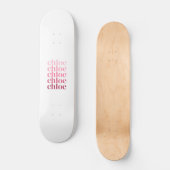 Moderner Minimalistischer Personalisierter Repetie Skateboard (Vorderseite)