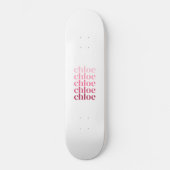 Moderner Minimalistischer Personalisierter Repetie Skateboard (Vorderseite)