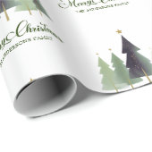 Moderner Minimalistischer Pine Tree Personalisiert Geschenkpapier (Rolleneckpunkt)