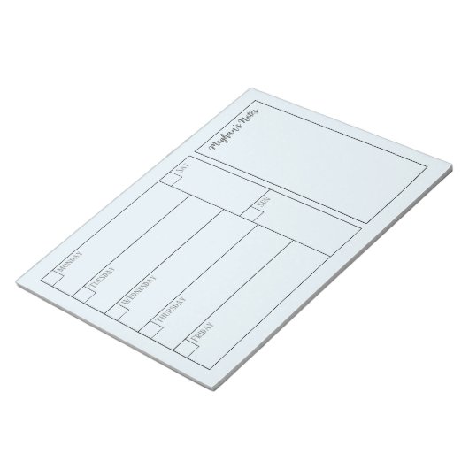 Moderner Minimalistischer Planerkalender Notizblock (angewinkelt)