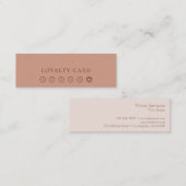 Moderner Minimalistischer Plantypo-warme Mini Visitenkarte (Vorne/Hinten)