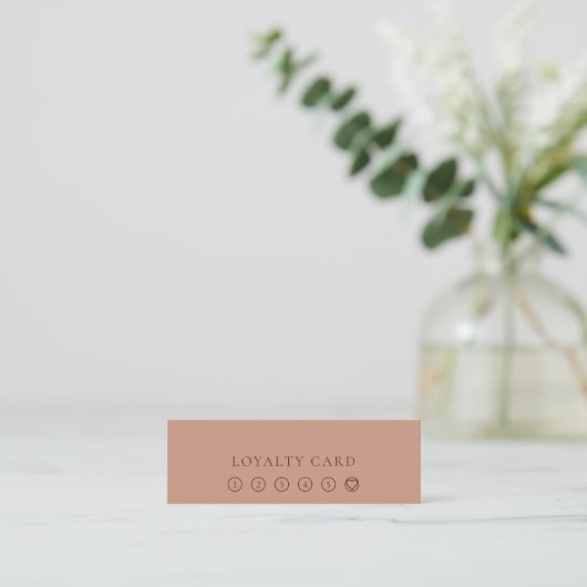 Moderner Minimalistischer Plantypo-warme Mini Visitenkarte (Stehend Vorderseite)