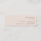 Moderner Minimalistischer Plantypo-warme Mini Visitenkarte (Rückseite)