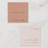 Moderner Minimalistischer Plantypo-warme Quadratische Visitenkarte (Vorne/Hinten)