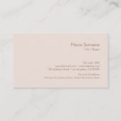 Moderner Minimalistischer Plantypo-warme Visitenkarte (Rückseite)