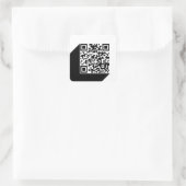Moderner Minimalistischer QR-Code-Aufkleber Quadratischer Aufkleber (Tasche)