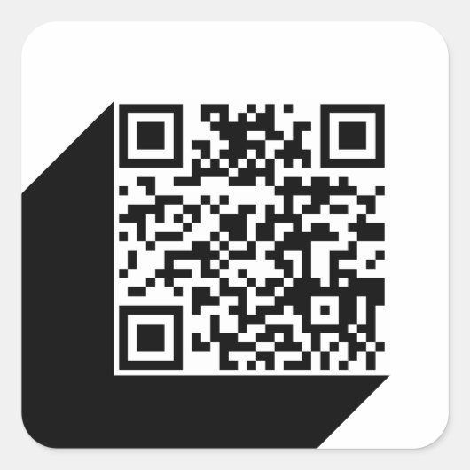 Moderner Minimalistischer QR-Code-Aufkleber Quadratischer Aufkleber (Vorderseite)