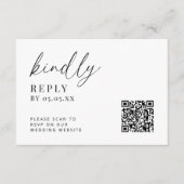 Moderner Minimalistischer QR-Code Begleitkarte (Vorderseite)