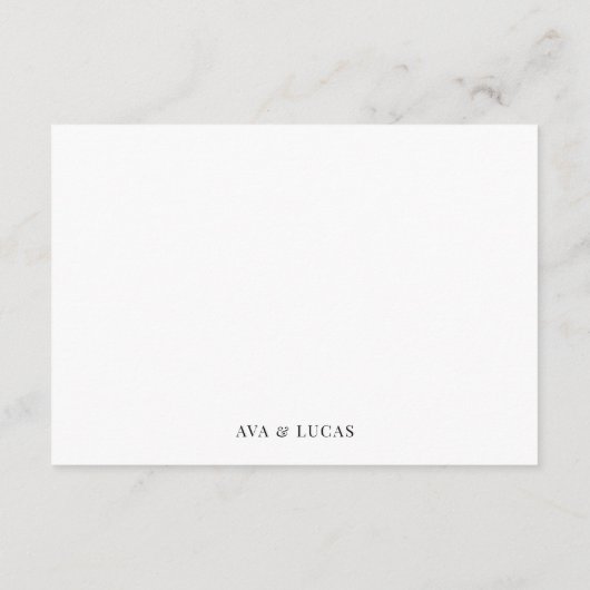 Moderner Minimalistischer QR-Code Begleitkarte (Rückseite)