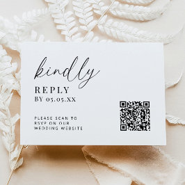 Moderner Minimalistischer QR-Code Begleitkarte