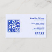 Moderner Minimalistischer QR-Code Beruflich Visitenkarte (Rückseite)