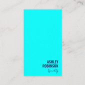 Moderner Minimalistischer QR-Code Cyan Blue berufl Visitenkarte (Vorderseite)