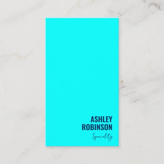 Moderner Minimalistischer QR-Code Cyan Blue berufl Visitenkarte (Vorderseite)