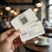 Moderner Minimalistischer QR-Code-Fotograf Visitenkarte