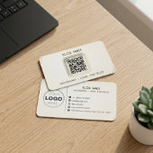 Moderner Minimalistischer QR-Code-Fotograf Visitenkarte