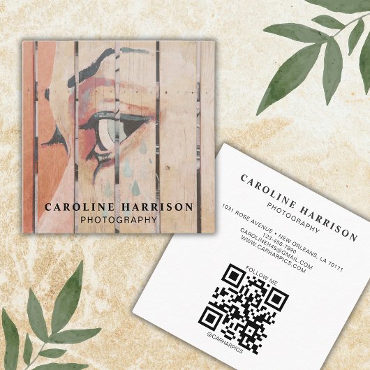 Moderner Minimalistischer QR-Code für Berufliches  Quadratische Visitenkarte