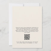 Moderner Minimalistischer QR-Code für Hochzeiten i Einladung (Rückseite)
