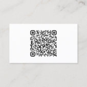 Moderner Minimalistischer QR-Code für Hochzeiten R Visitenkarte (Rückseite)