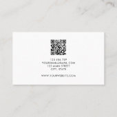 Moderner Minimalistischer QR-Code für Monogramm Be Visitenkarte (Rückseite)