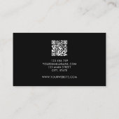Moderner Minimalistischer QR-Code für Monogramm Be Visitenkarte (Rückseite)