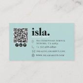 Moderner minimalistischer QR-Code-Makeup-Artist Visitenkarte (Rückseite)