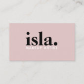 Moderner minimalistischer QR-Code-Makeup-Artist Visitenkarte (Vorderseite)
