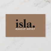 Moderner minimalistischer QR-Code-Makeup-Artist Visitenkarte (Vorderseite)