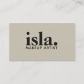 Moderner minimalistischer QR-Code-Makeup-Artist Visitenkarte (Vorderseite)