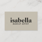 Moderner minimalistischer QR-Code-Makeup-Artist Visitenkarte (Vorderseite)