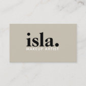 Moderner minimalistischer QR-Code-Makeup-Artist Visitenkarte (Vorderseite)