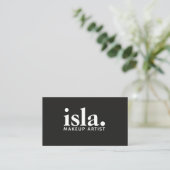Moderner minimalistischer QR-Code-Makeup-Artist Visitenkarte (Stehend Vorderseite)