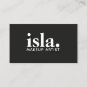 Moderner minimalistischer QR-Code-Makeup-Artist Visitenkarte (Vorderseite)