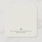 Moderner Minimalistischer QR-Code Personal Square  Quadratische Visitenkarte (Rückseite)