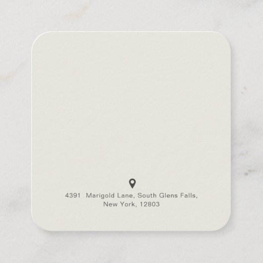 Moderner Minimalistischer QR-Code Personal Square Quadratische Visitenkarte (Rückseite)