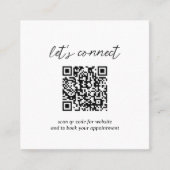 Moderner Minimalistischer QR-Code Quadratische Visitenkarte (Vorderseite)