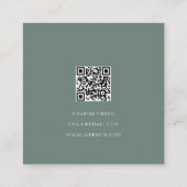 Moderner Minimalistischer QR-Code Quadratische Visitenkarte (Rückseite)