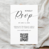 Moderner Minimalistischer QR-Code RSVP Karte