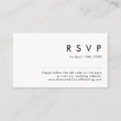 Moderner Minimalistischer QR-Code-UAWG Begleitkarte (Vorderseite)