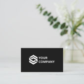 Moderner Minimalistischer QR-Code und -Logo Visitenkarte (Stehend Vorderseite)