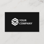 Moderner Minimalistischer QR-Code und -Logo Visitenkarte (Vorderseite)