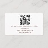 Moderner Minimalistischer QR-Code Visitenkarte (Rückseite)