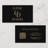 Moderner Minimalistischer QR-Code Visitenkarte (Vorne/Hinten)