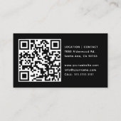 Moderner Minimalistischer QR-Code Visitenkarte (Rückseite)